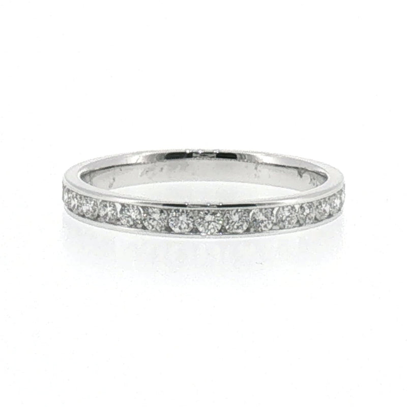 Diamond Channel Set Eternity Ring in White Gold