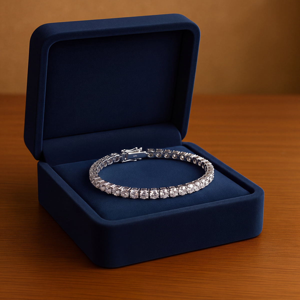 6.01 ct Diamond Tennis Bracelet in 14K White Gold
