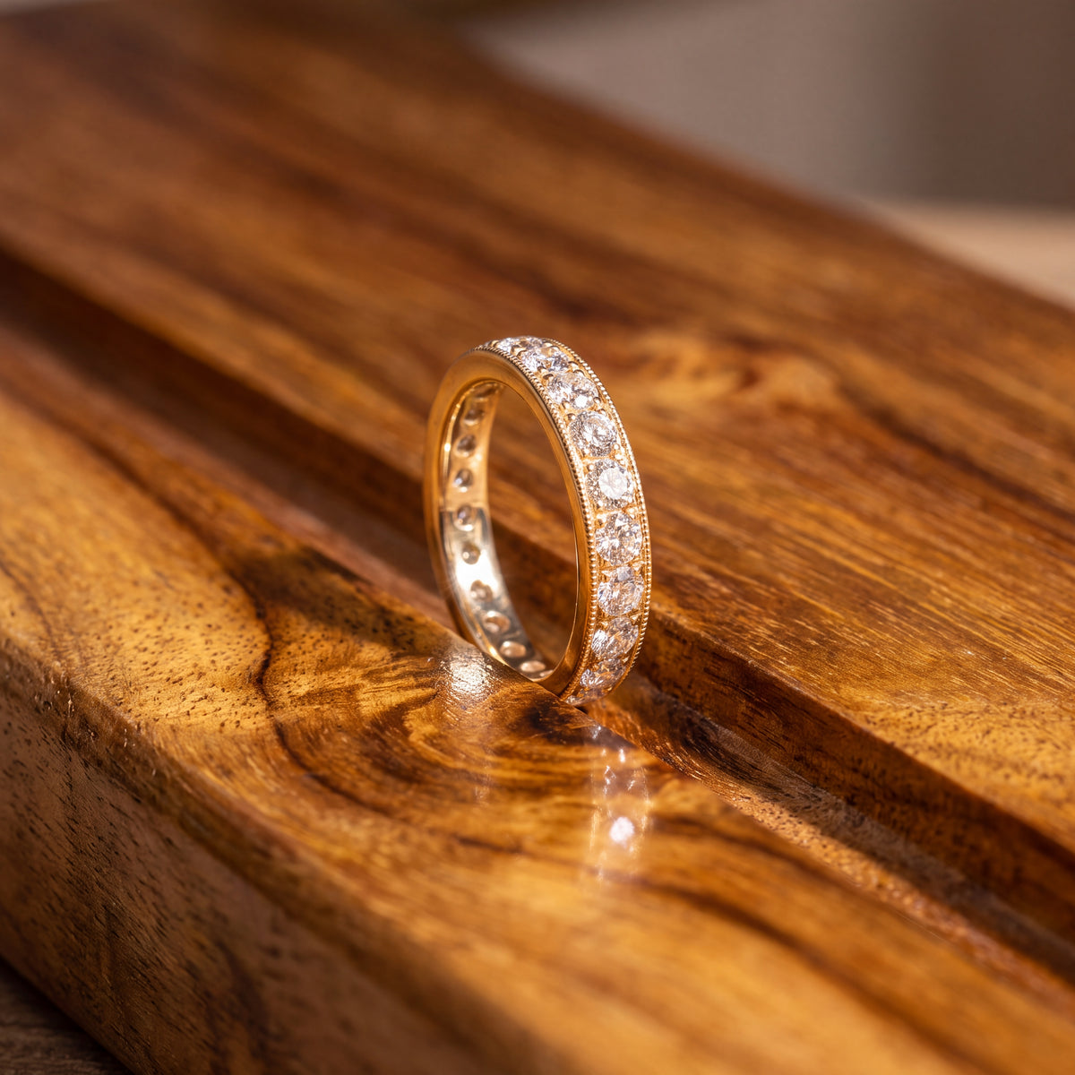 1.03 ct Milgrain Diamond Ring in 14K Yellow Gold