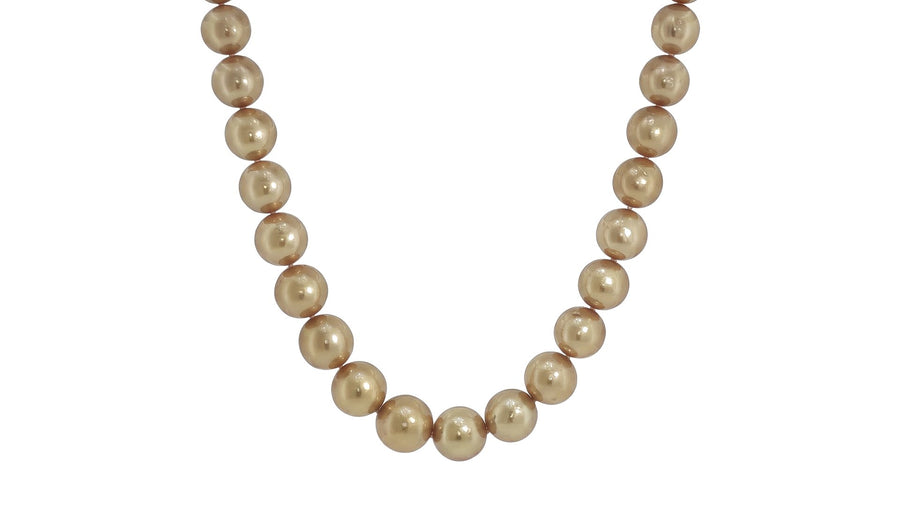Classic Golden Pearl Strand Necklace