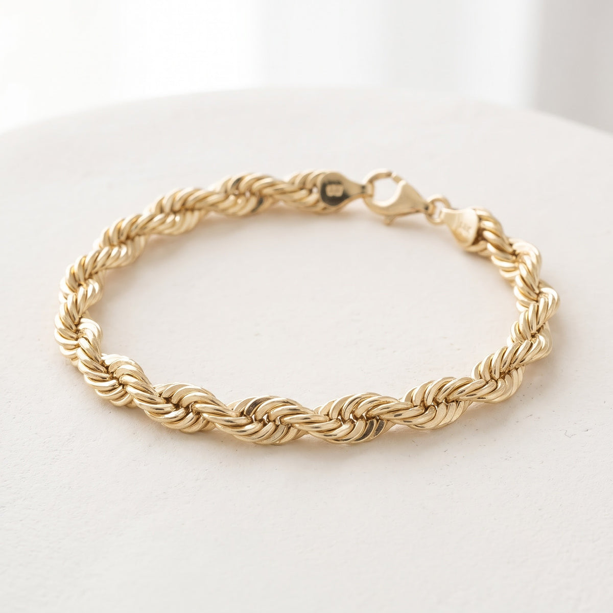 Rope Chain Bracelet in 14K Yellow Gold