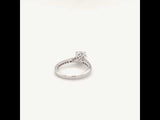 1.30 Carat Diamond Classic Engagement Ring in 14k White Gold