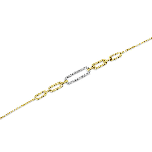 0.17 Carat Diamond Brevani Bracelet in 14k Yellow Gold