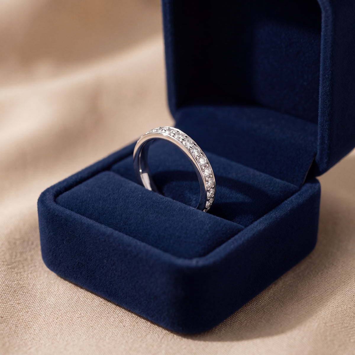 0.36 ct Diamond Channel Set Band in 14K White Gold