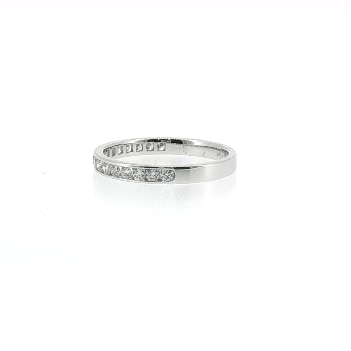 Diamond Channel Set Eternity Ring in White Gold