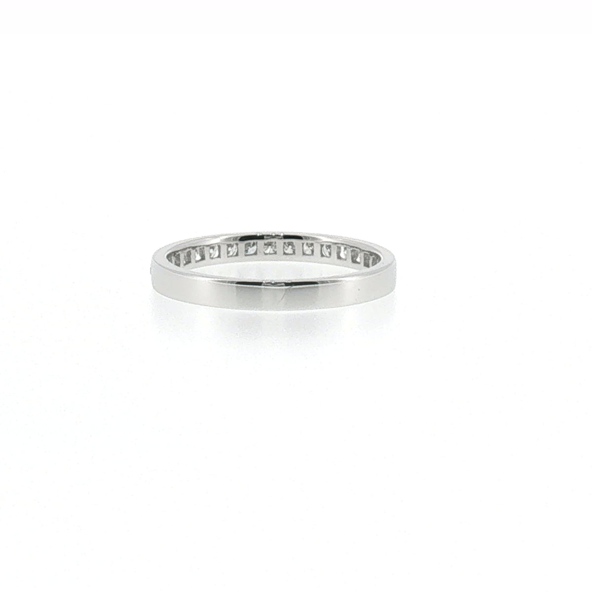 Diamond Channel Set Eternity Ring in White Gold