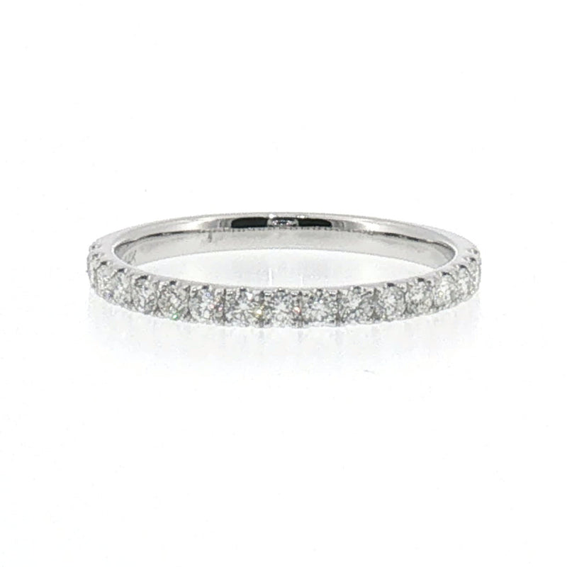 Diamond U-Prong Band in White Gold