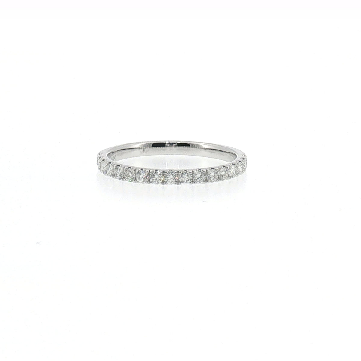 Diamond U-Prong Band in White Gold