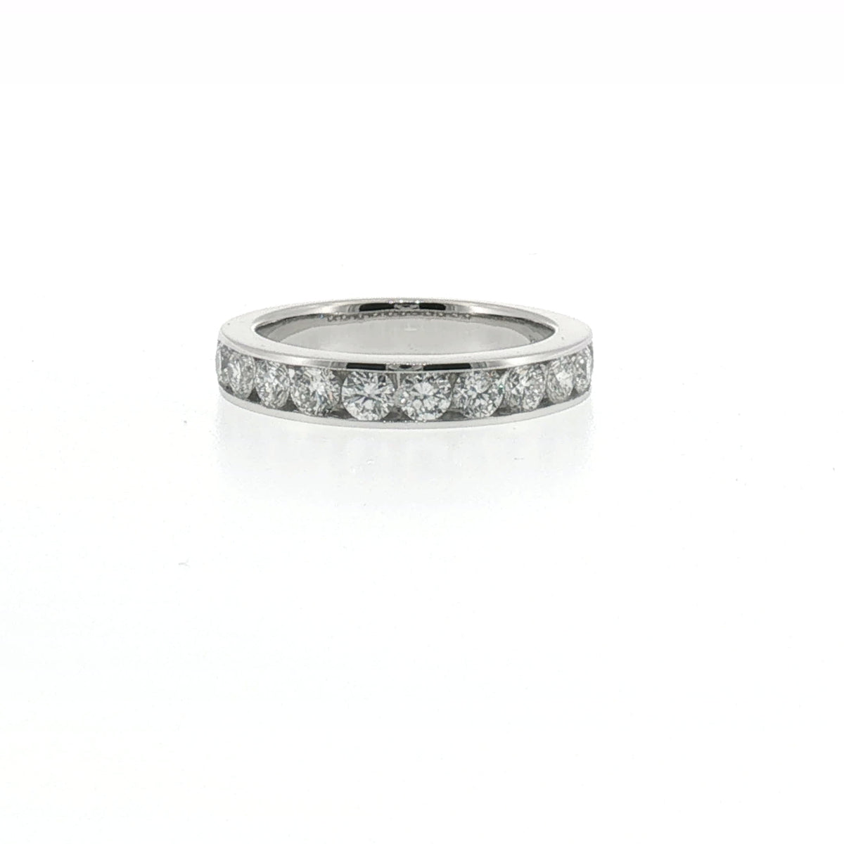 White Gold Channel Set Diamond Band