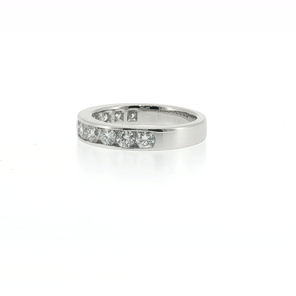 White Gold Channel Set Diamond Band