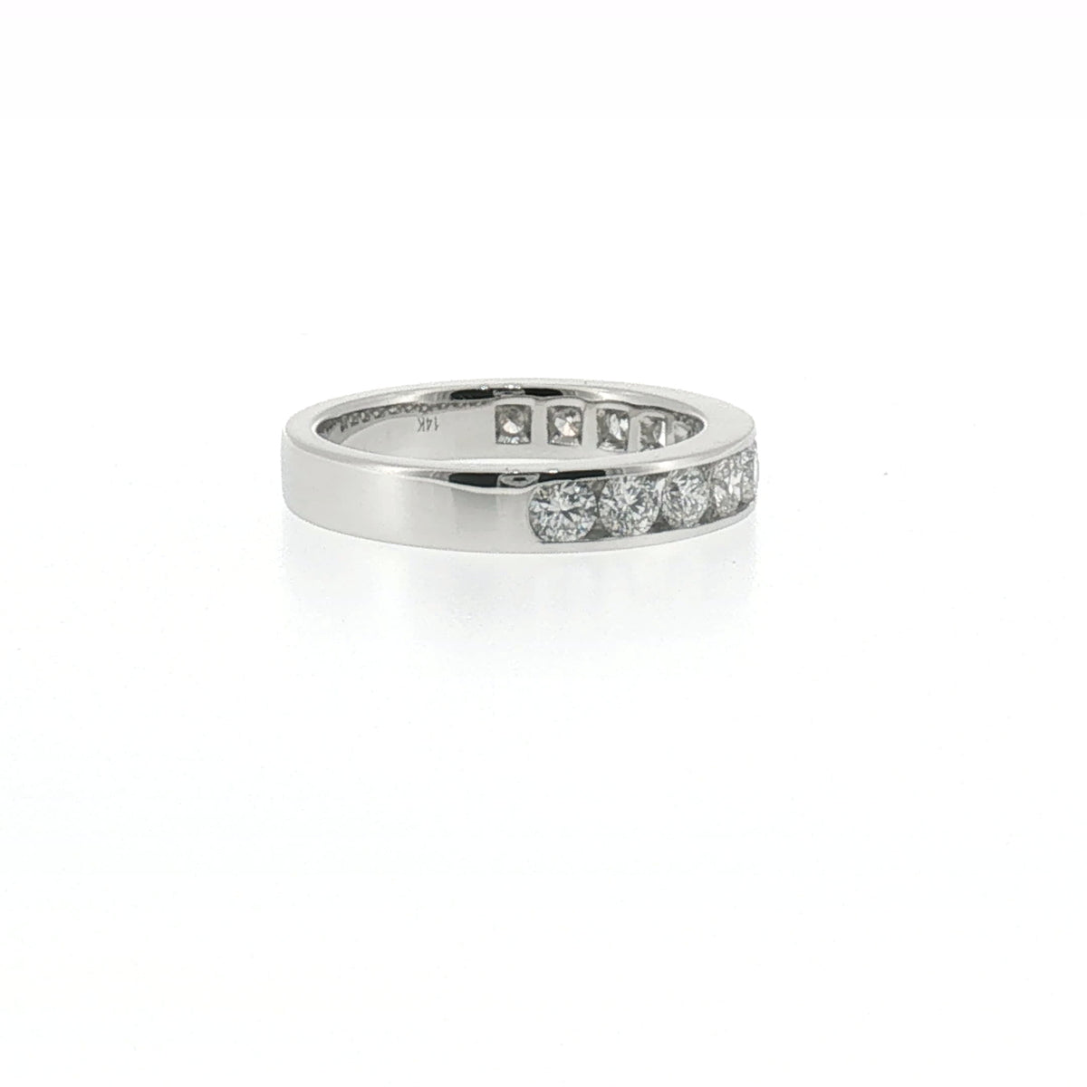 White Gold Channel Set Diamond Band