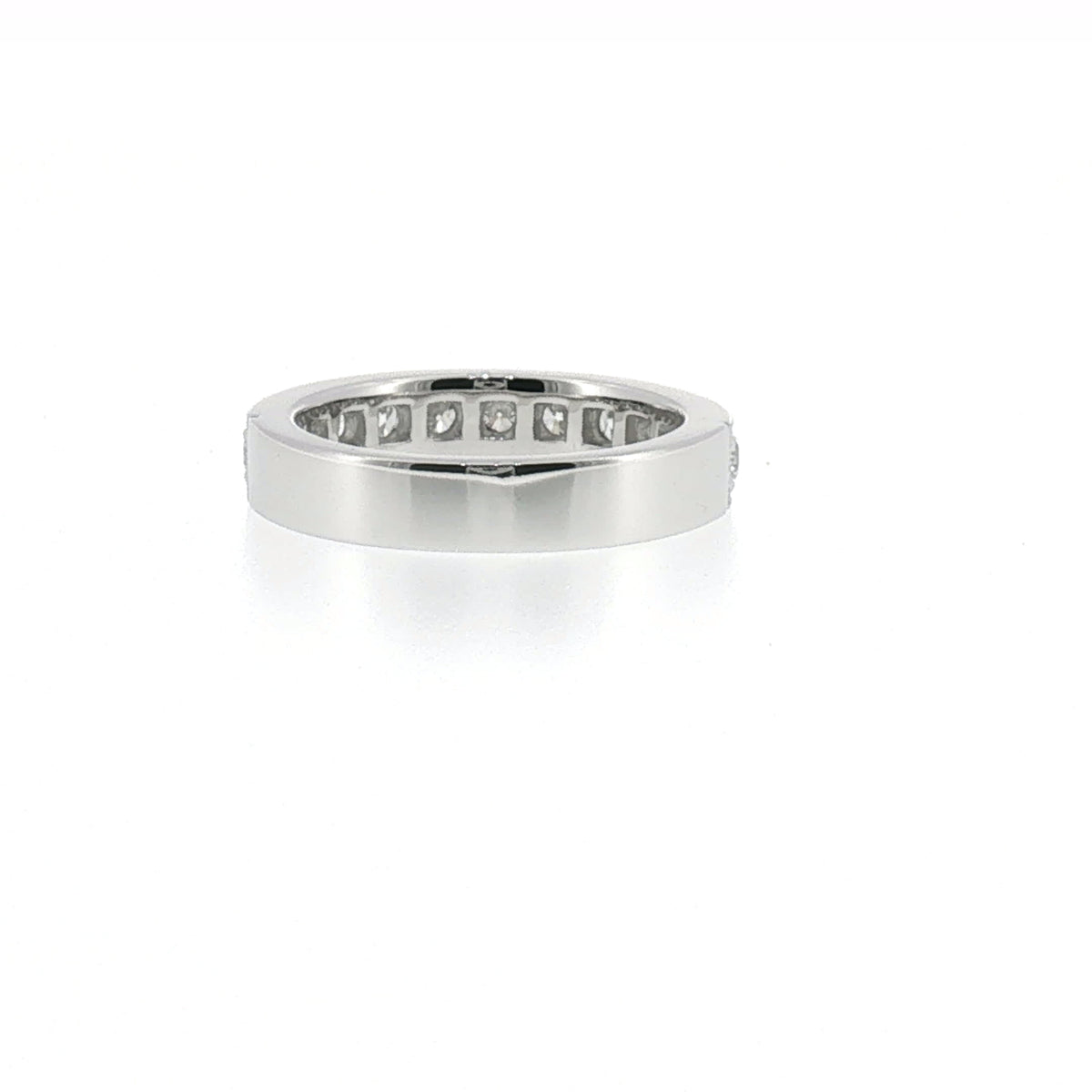 Milgrain Diamond Ring in White Gold