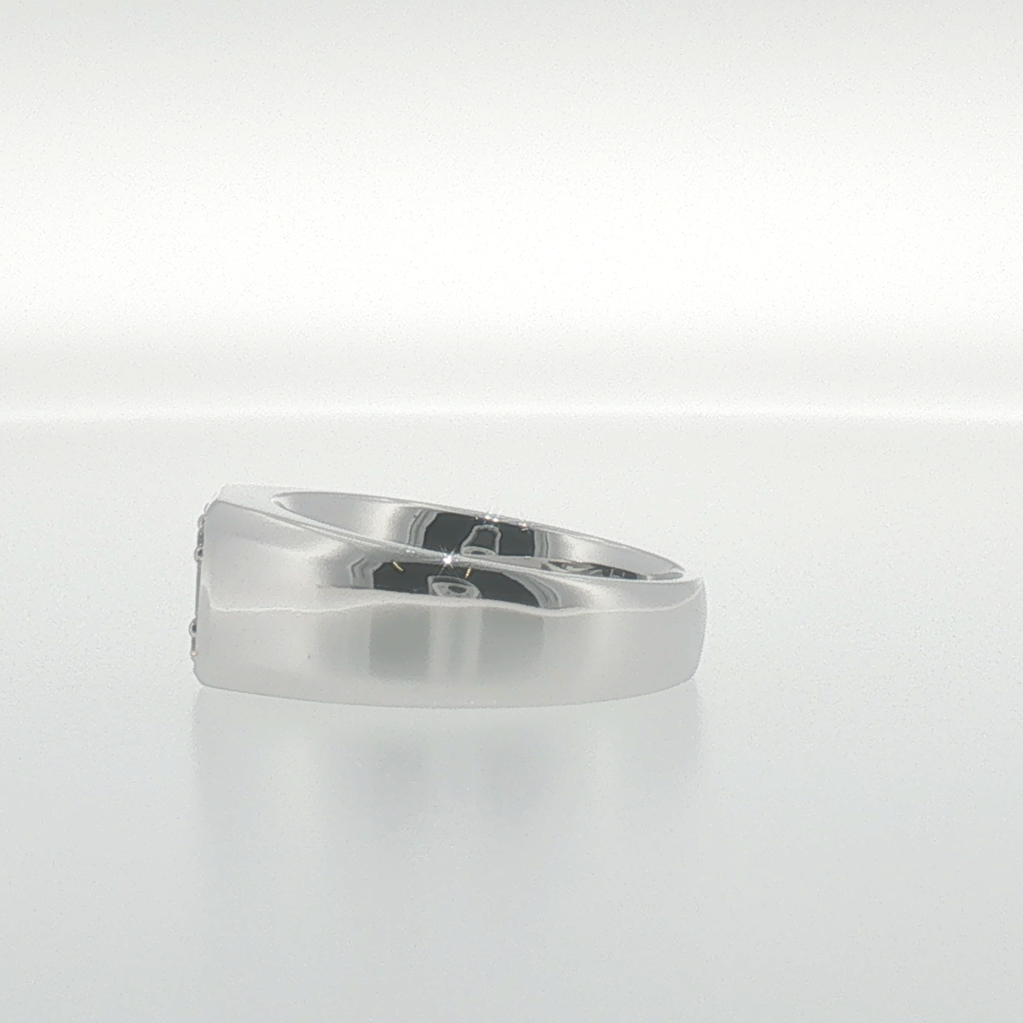 White Gold Composite Diamond Signet Ring