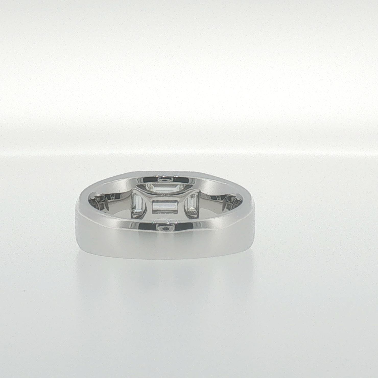 White Gold Composite Diamond Signet Ring