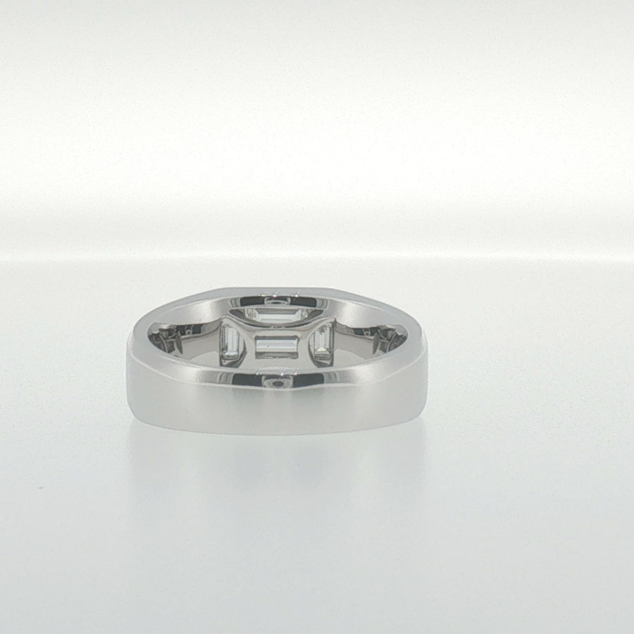 White Gold Composite Diamond Signet Ring