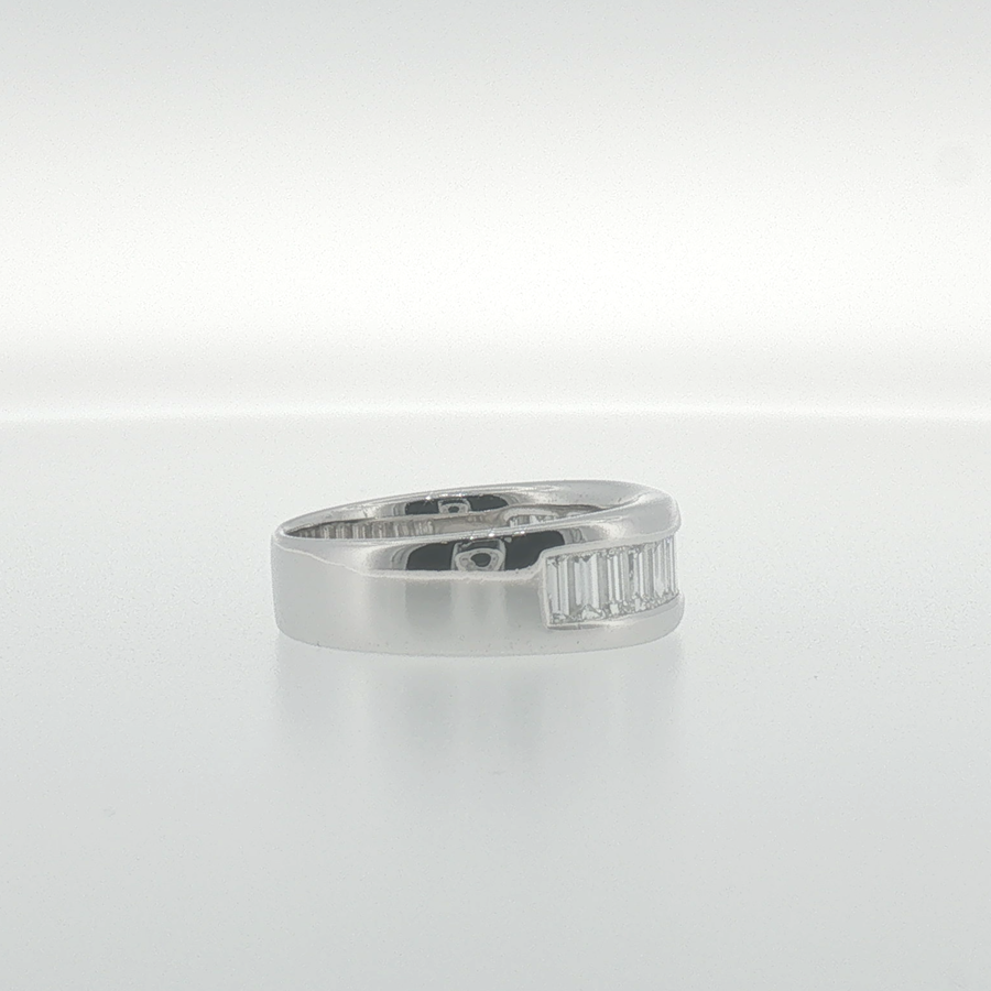 Baguette Diamond Channel Set Band in White Gold