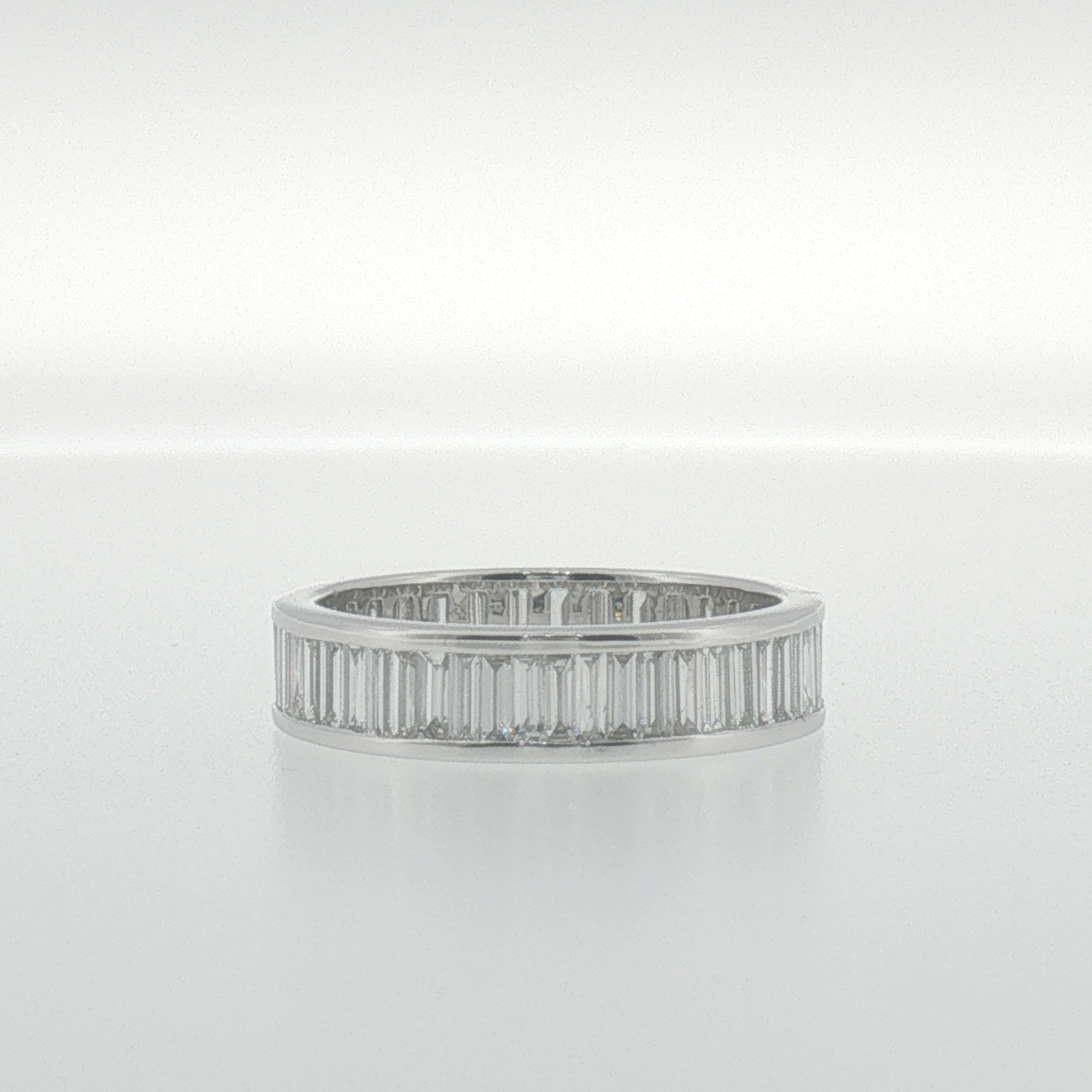 Baguette Diamond Eternity Ring in White Gold