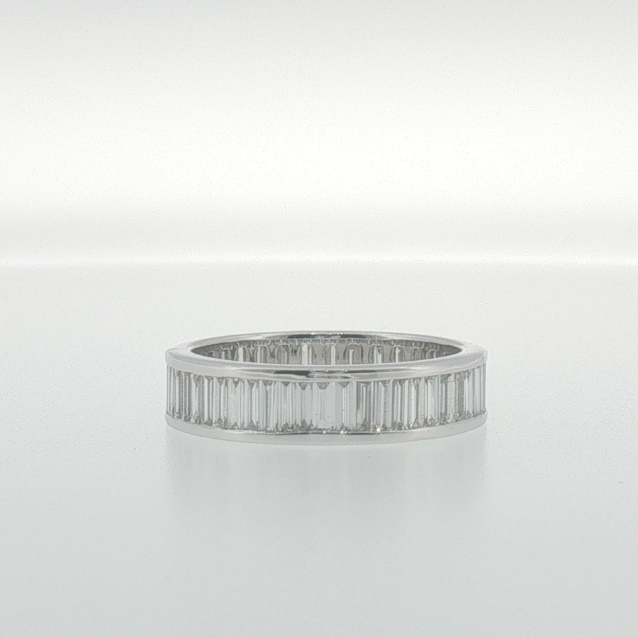 Baguette Diamond Eternity Ring in White Gold