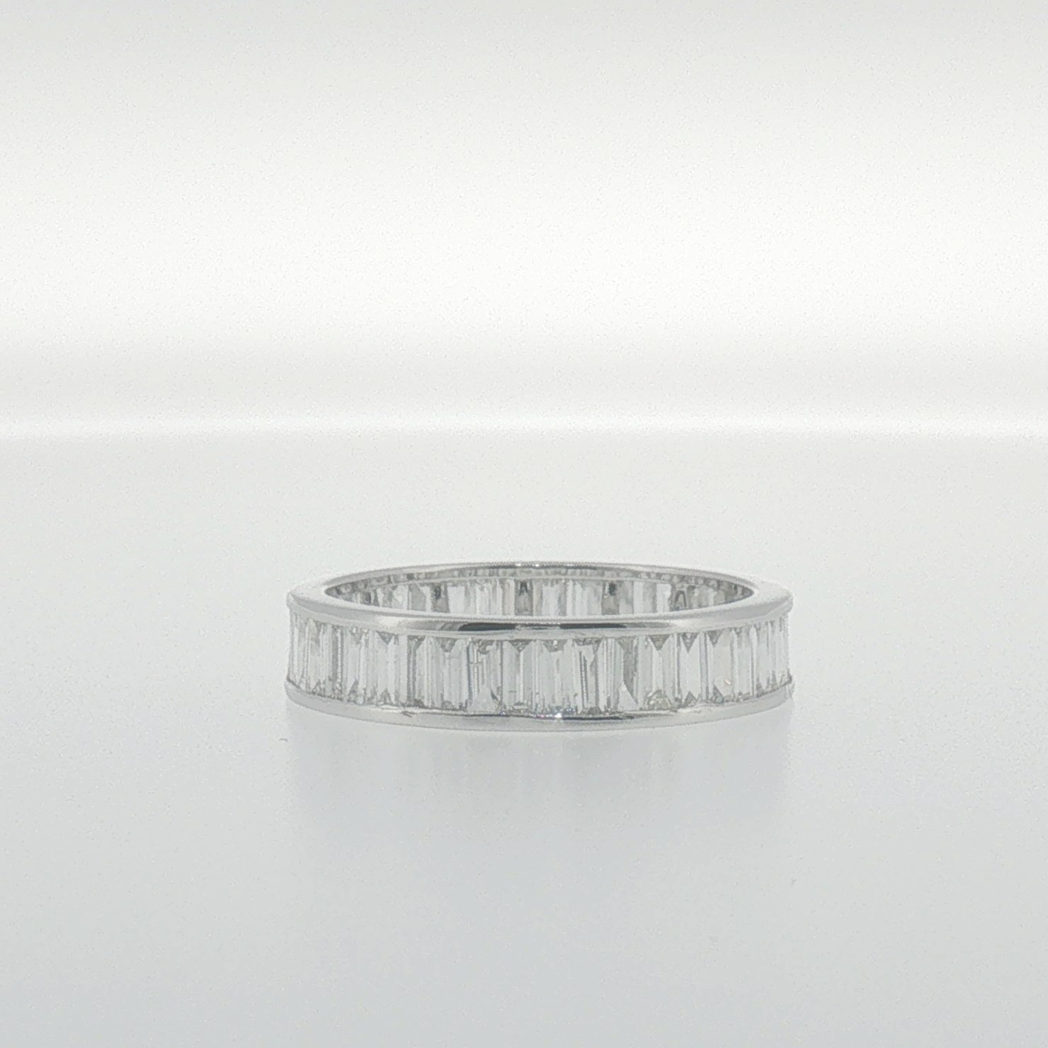Baguette Diamond Channel Set Eternity Ring in White Gold