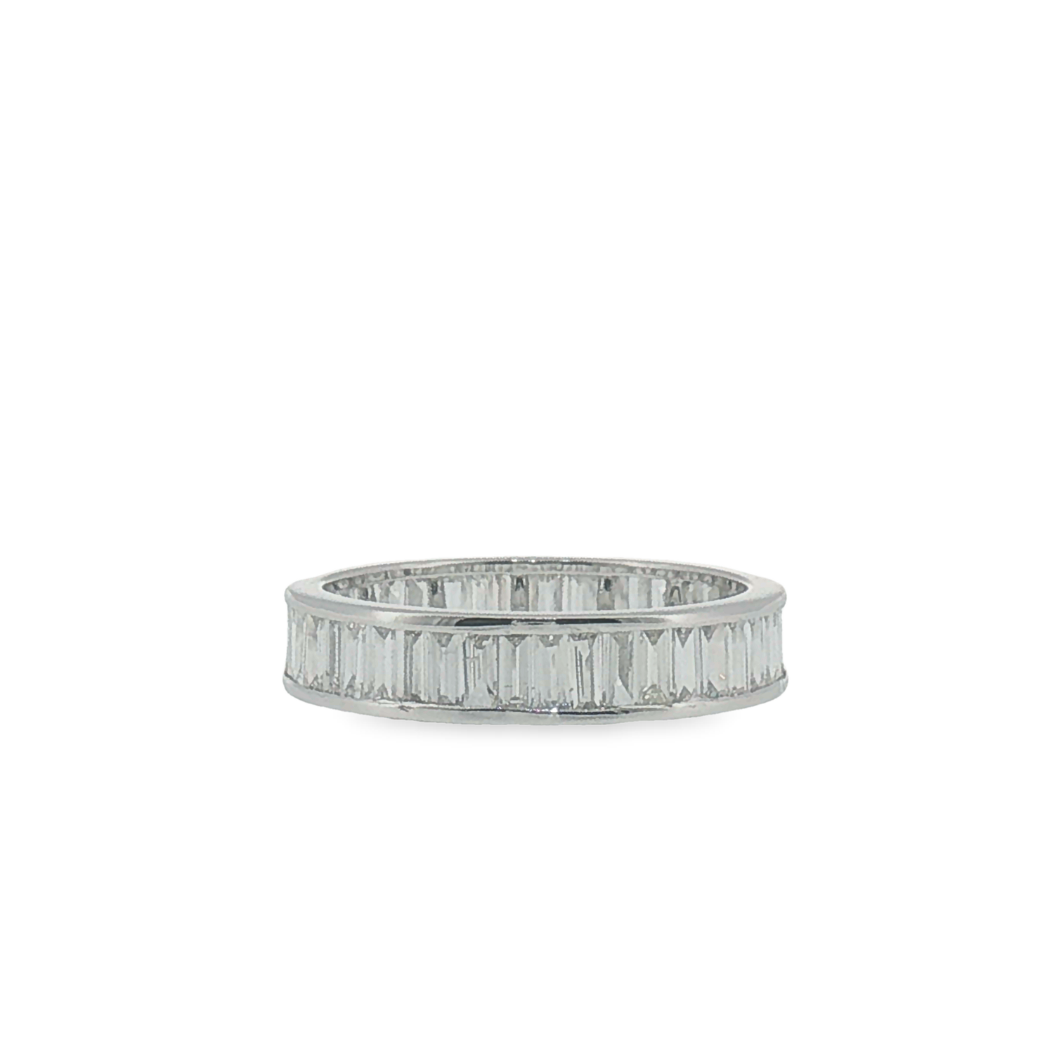 Baguette Diamond Channel Set Eternity Ring in White Gold