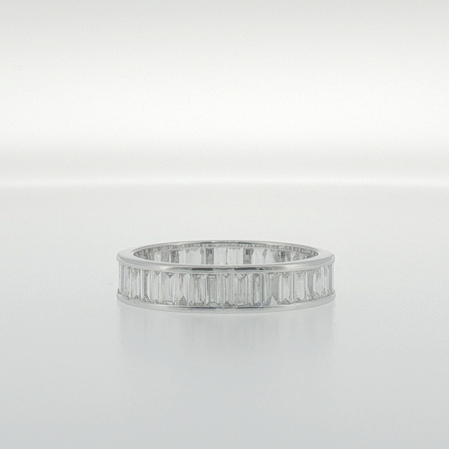 Baguette Diamond Channel Set Eternity Ring in White Gold