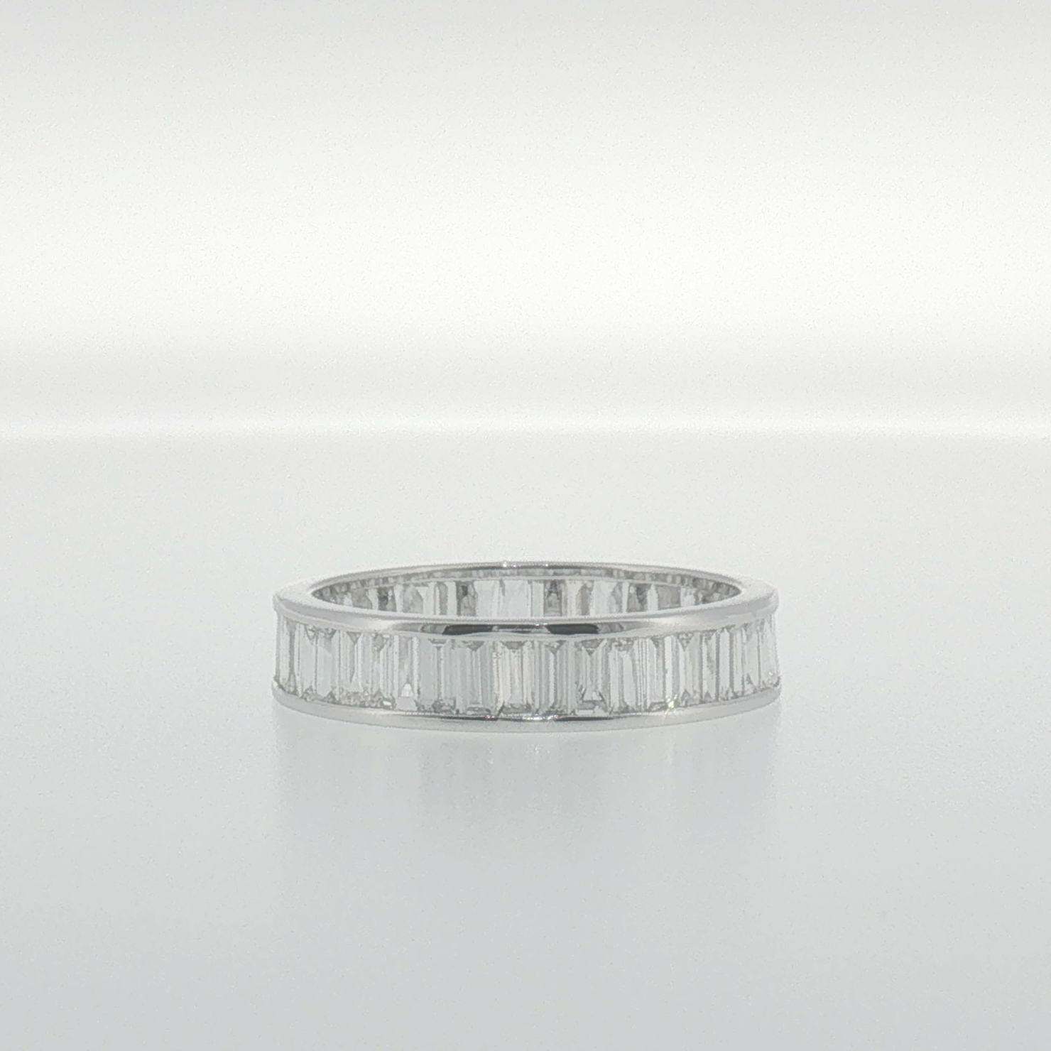 Baguette Diamond Channel Set Eternity Ring in White Gold