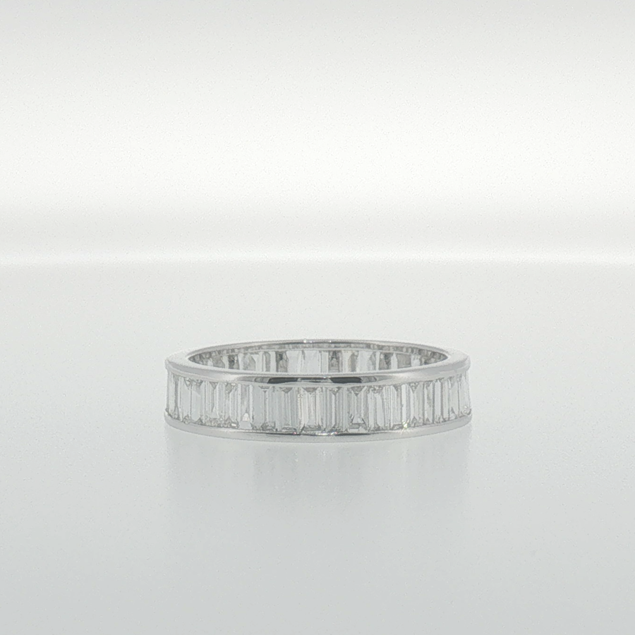 Baguette Diamond Channel Set Eternity Ring in White Gold