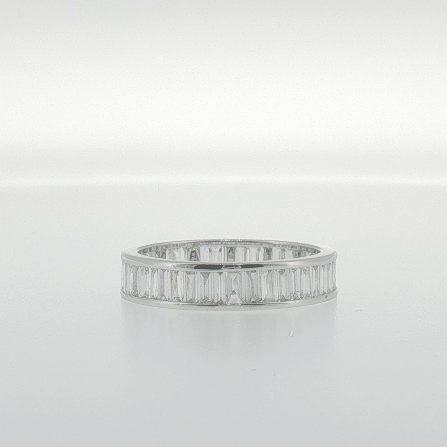 Baguette Diamond Channel Set Eternity Ring in White Gold