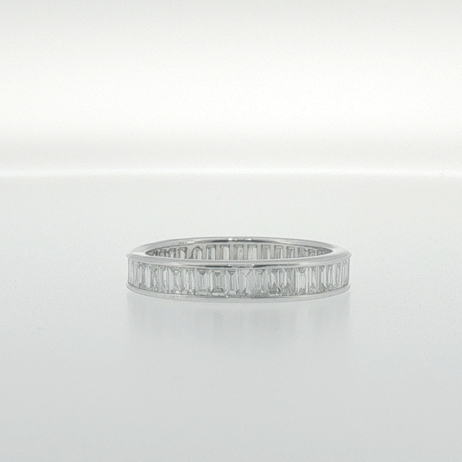 Channel-Set Baguette Diamond Eternity Ring in White Gold