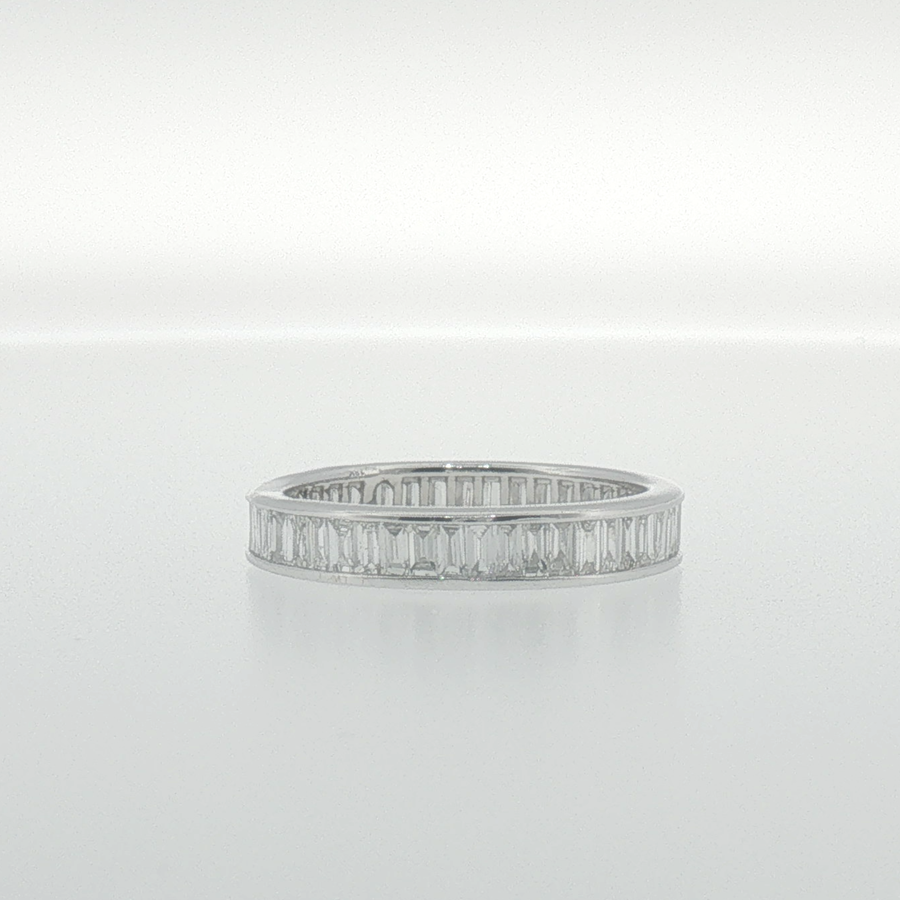 Channel-Set Baguette Diamond Eternity Ring in White Gold