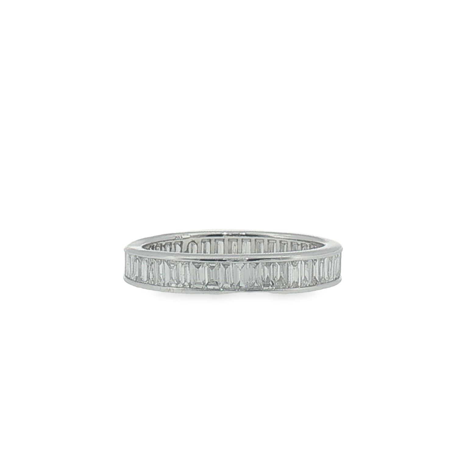 Channel-Set Baguette Diamond Eternity Ring in White Gold
