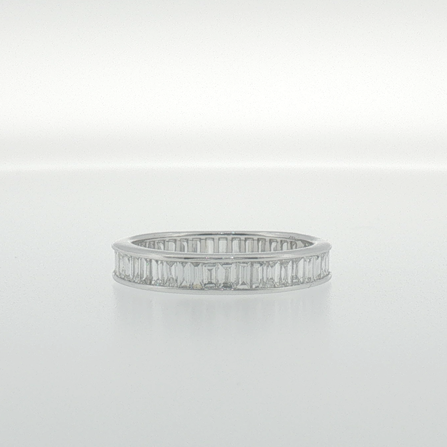 Channel-Set Baguette Diamond Eternity Ring in White Gold