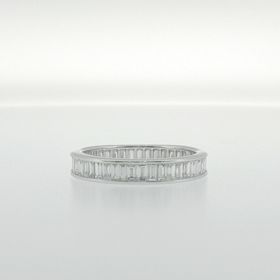 Channel-Set Baguette Diamond Eternity Ring in White Gold