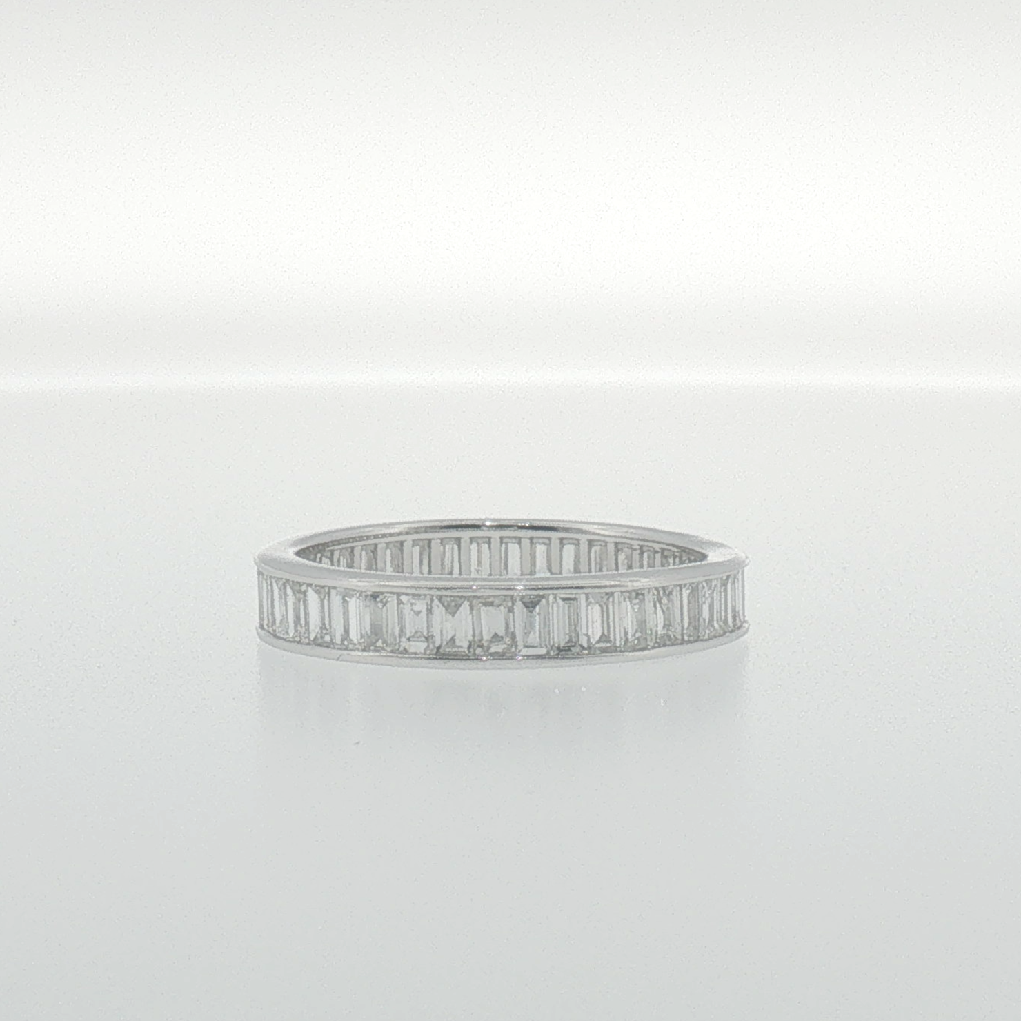 Channel-Set Baguette Diamond Eternity Ring in White Gold