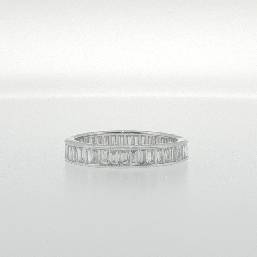 Channel-Set Baguette Diamond Eternity Ring in White Gold