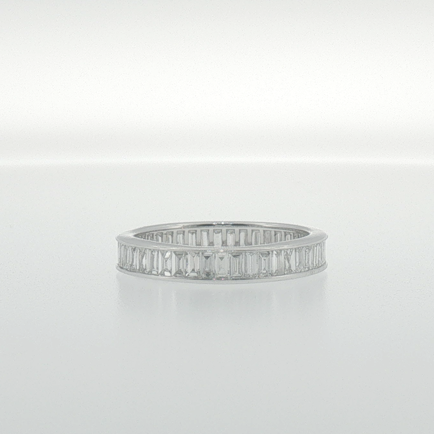 Channel-Set Baguette Diamond Eternity Ring in White Gold