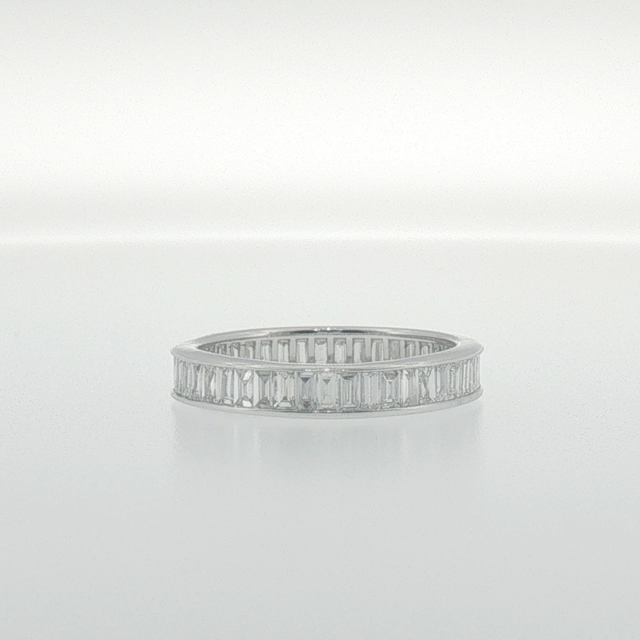 Channel-Set Baguette Diamond Eternity Ring in White Gold