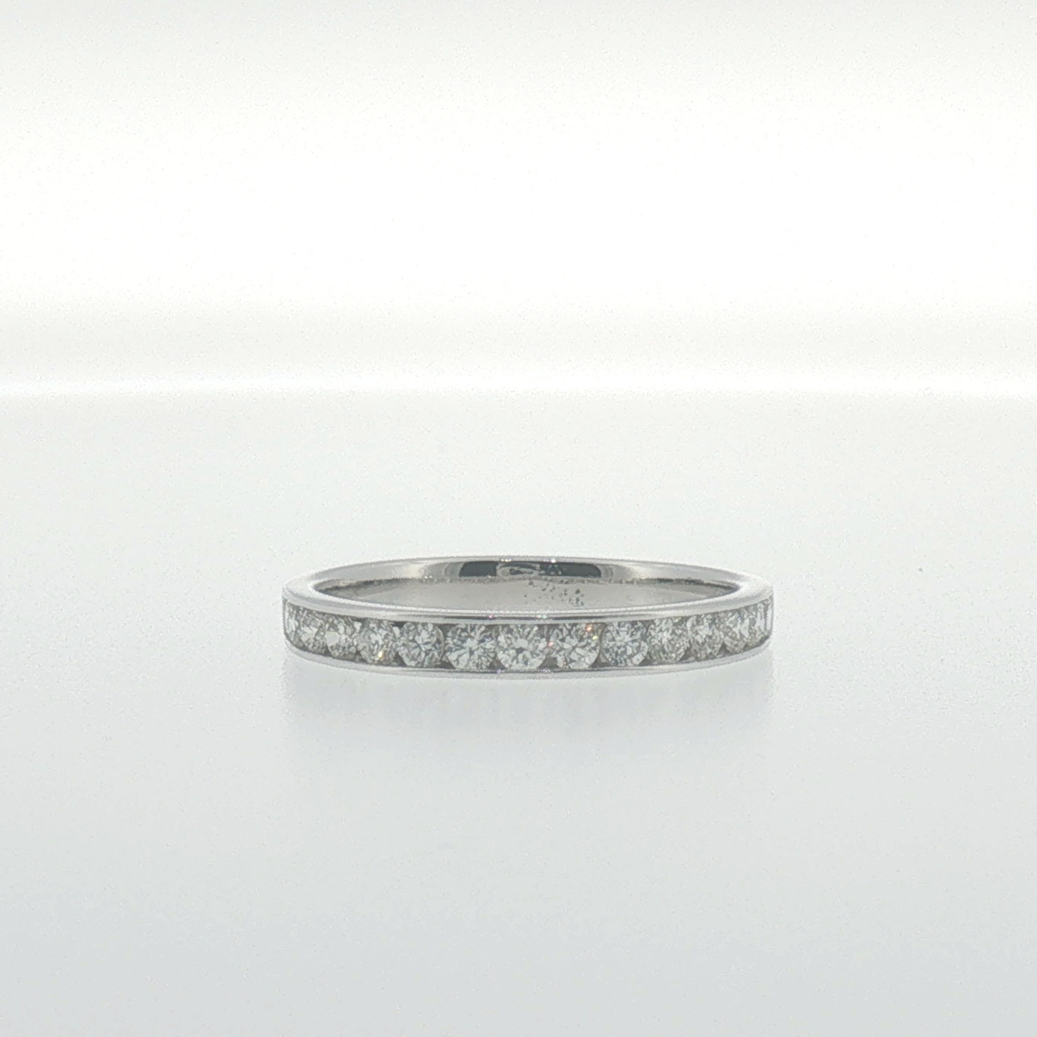 Channel-Set Diamond Band in White Gold