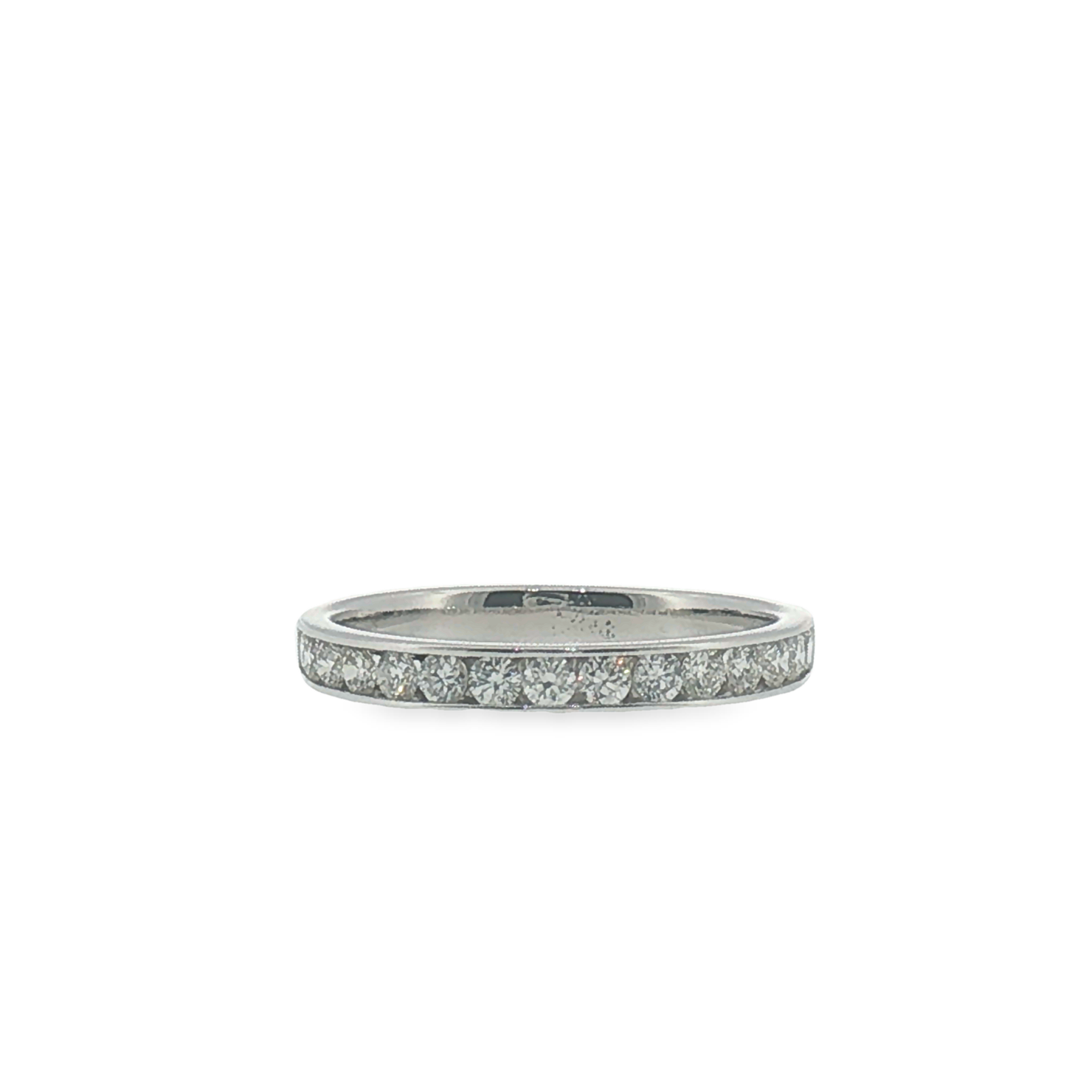 Channel-Set Diamond Band in White Gold