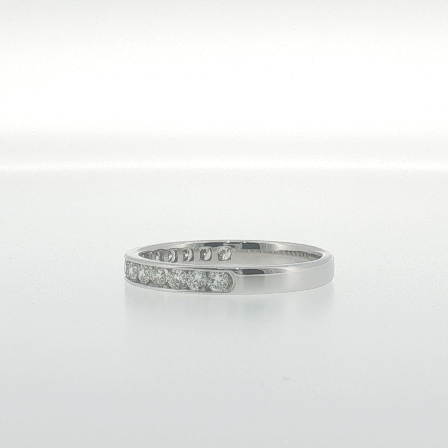 Channel-Set Diamond Band in White Gold