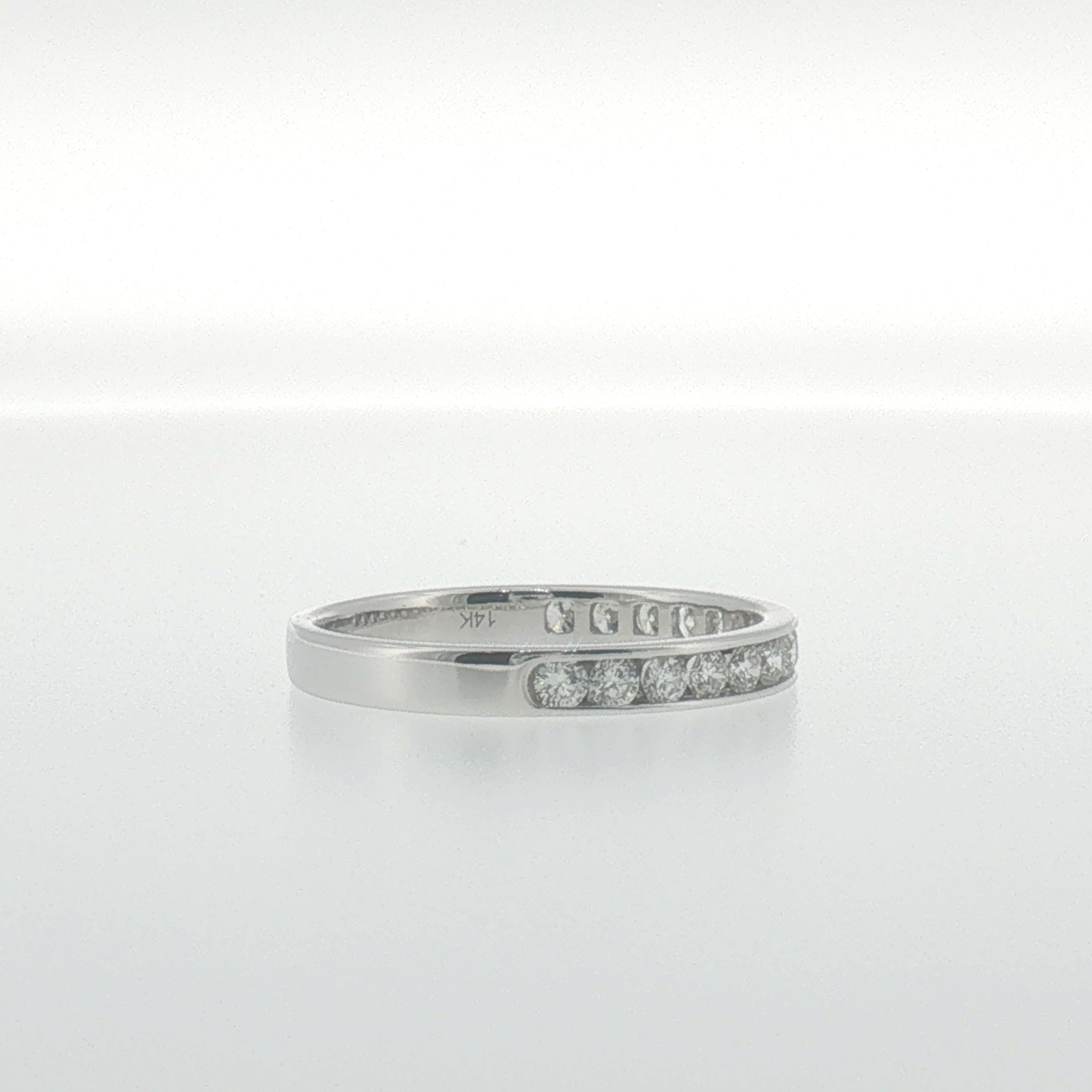Channel-Set Diamond Band in White Gold