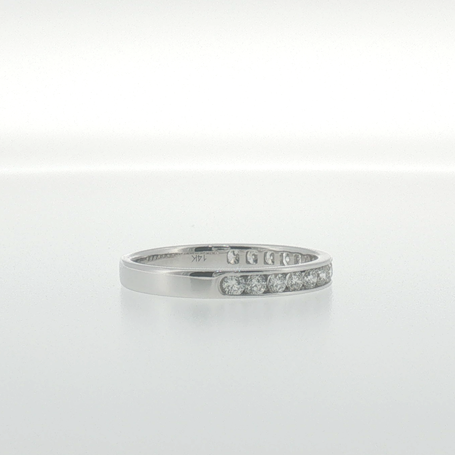 Channel-Set Diamond Band in White Gold