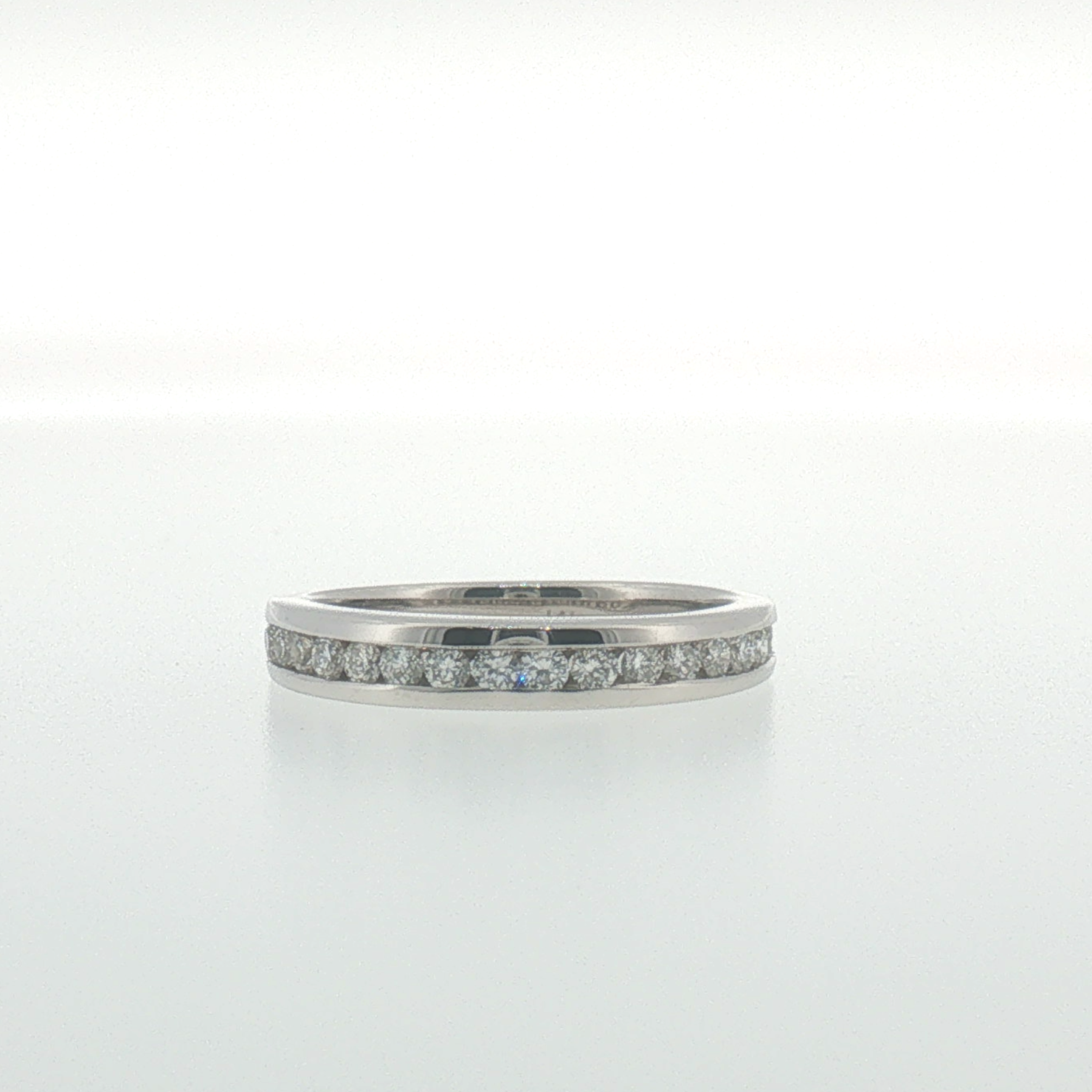 White Gold Channel Set Diamond Band