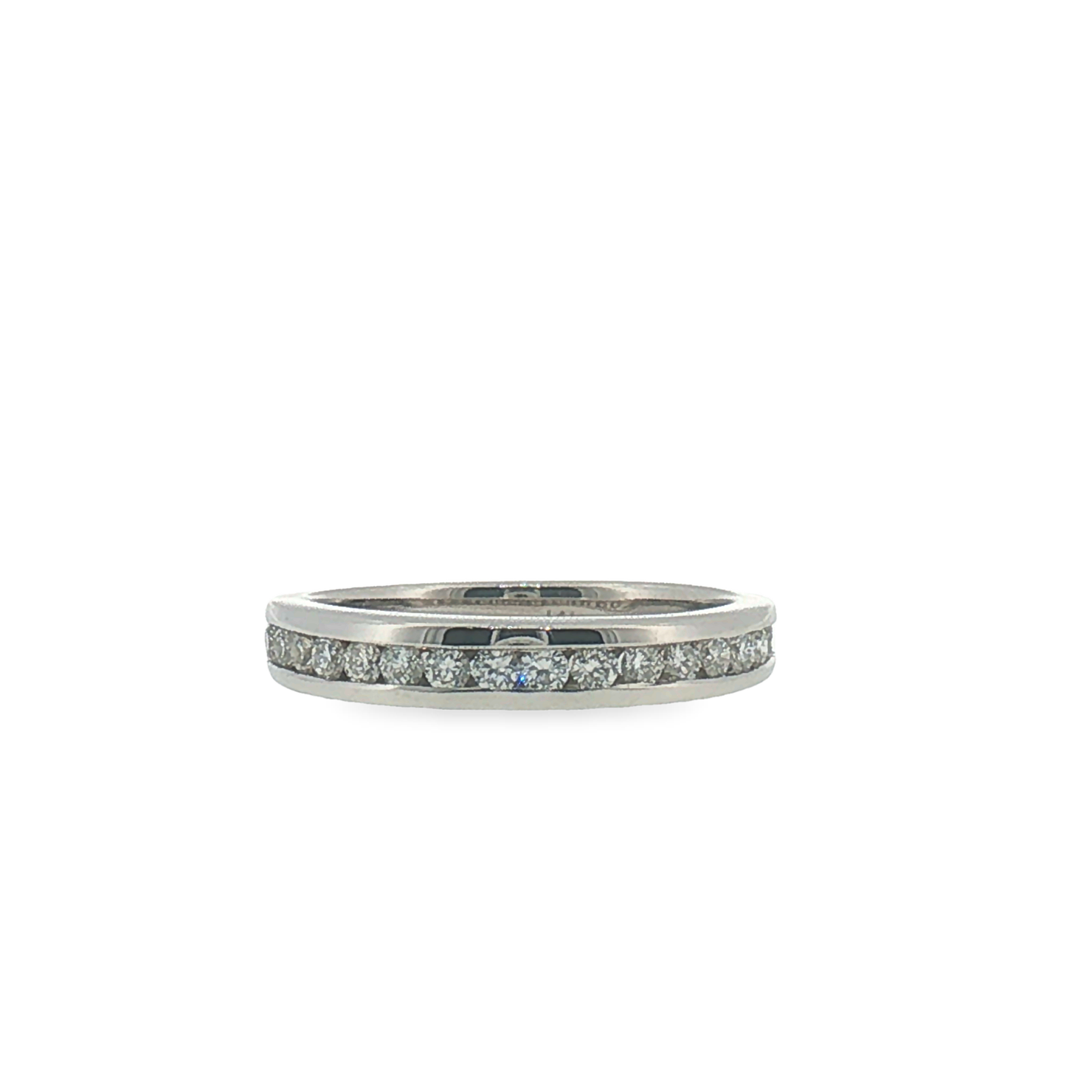 White Gold Channel Set Diamond Band