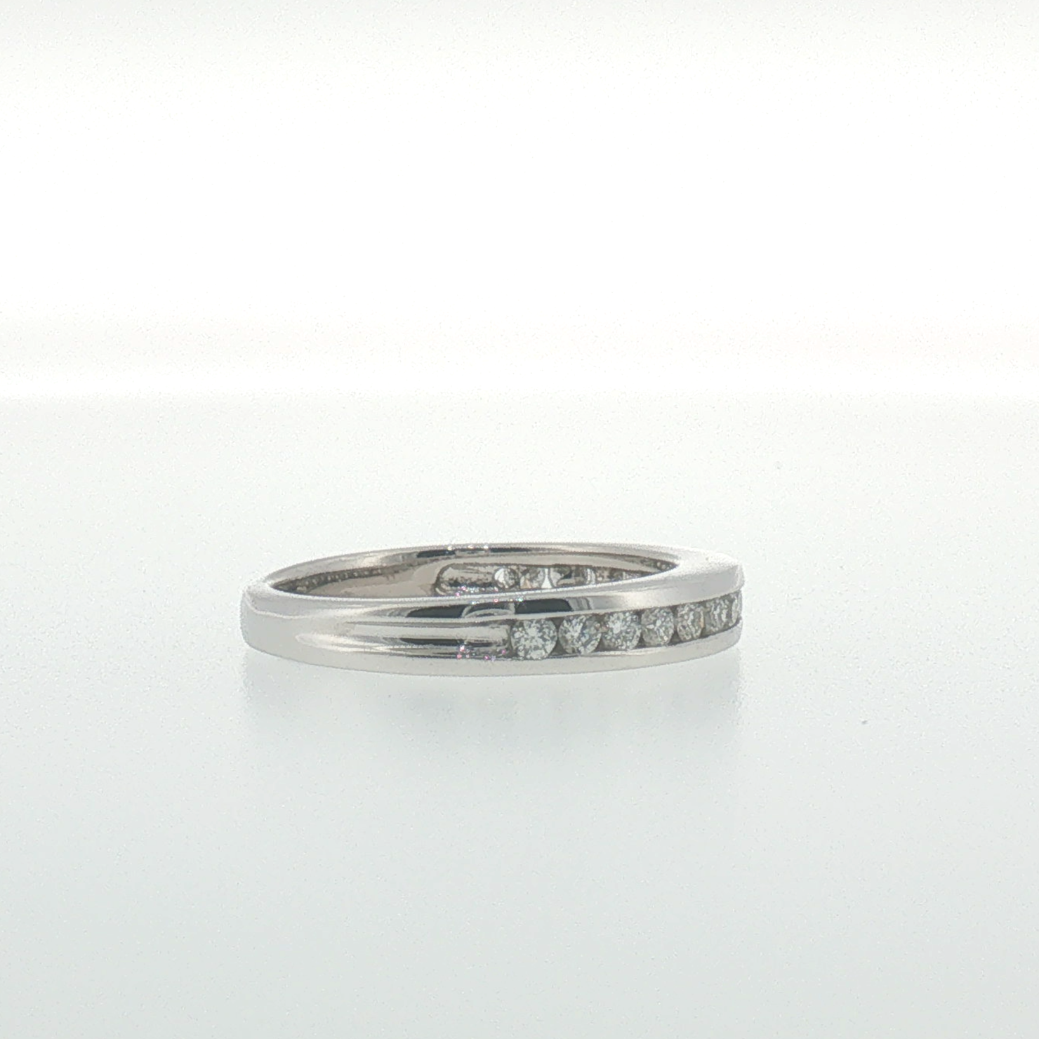 White Gold Channel Set Diamond Band