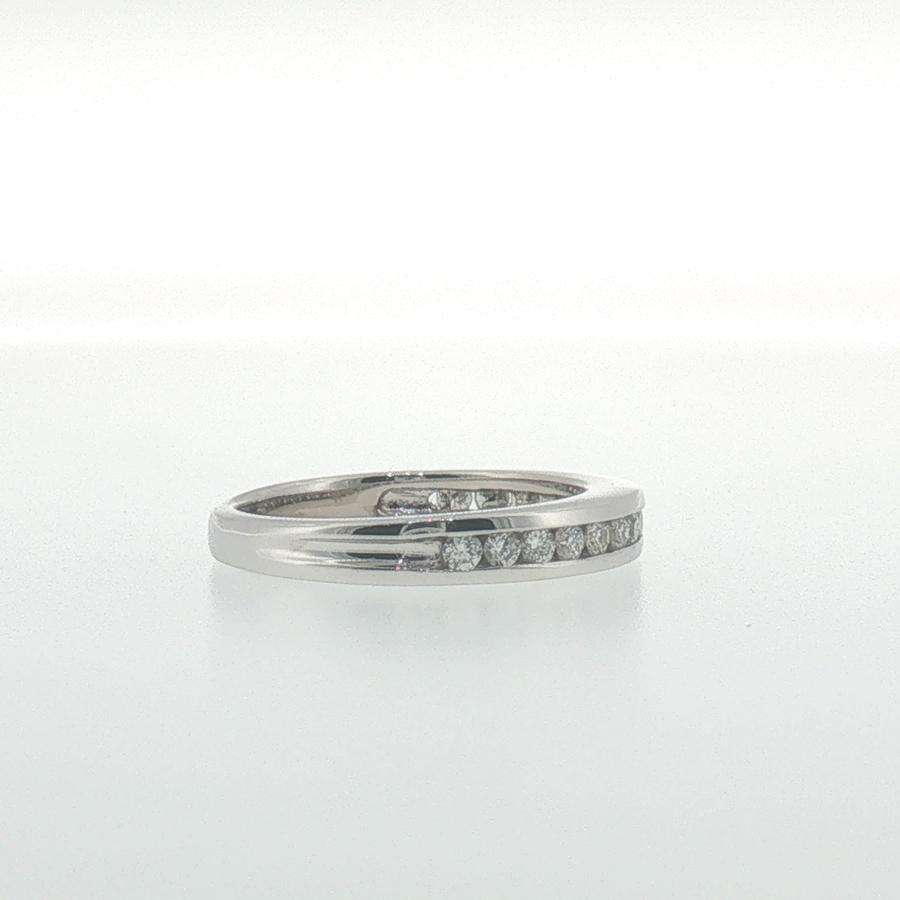 White Gold Channel Set Diamond Band