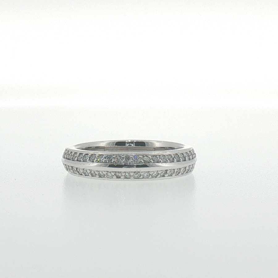White Gold Knife Edge Diamond Band
