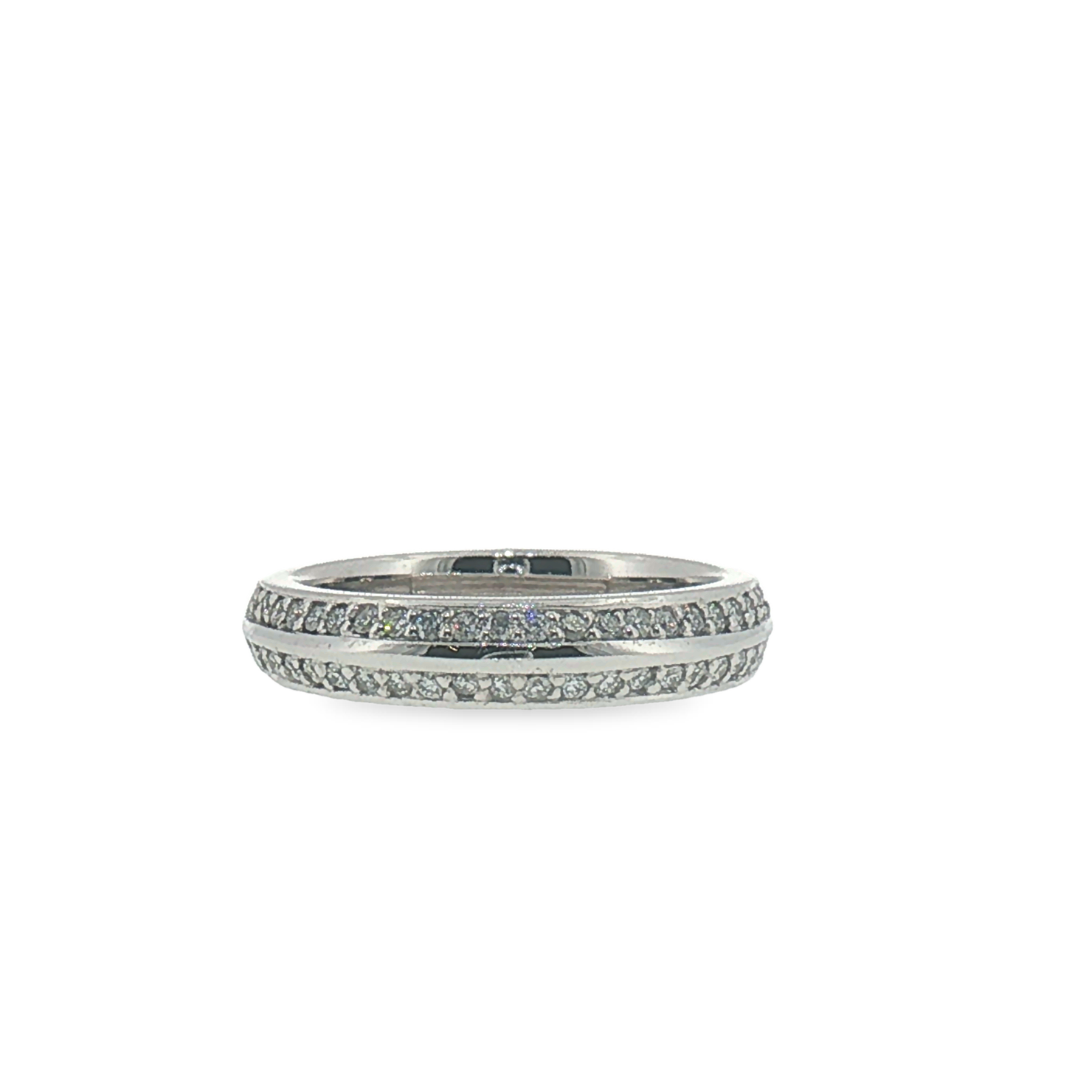 White Gold Knife Edge Diamond Band