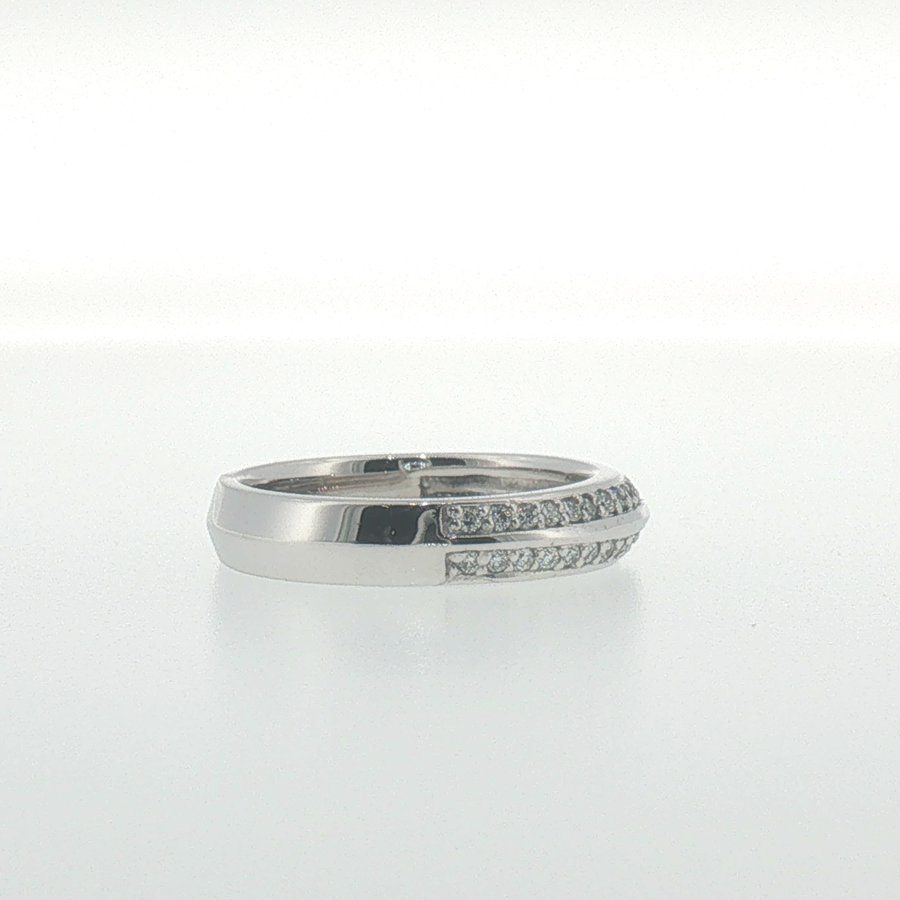 White Gold Knife Edge Diamond Band