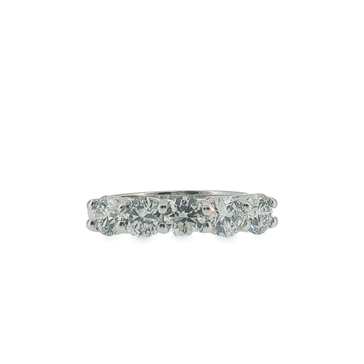 White Gold Diamond Shared Prong Band
